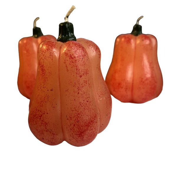 Set of 5 UNBURNED Squash-Shaped Wax Candles - Picture 4 of 4